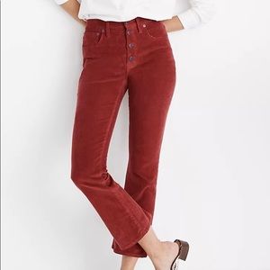Madewell Cali Demi-Boot Corduroy Pants, 28